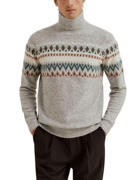 Jersey Lion of Porches de cuello alto jacquard hombre