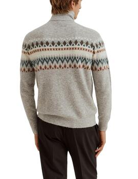 Jersey Lion of Porches de cuello alto jacquard hombre