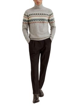 Jersey Lion of Porches de cuello alto jacquard hombre