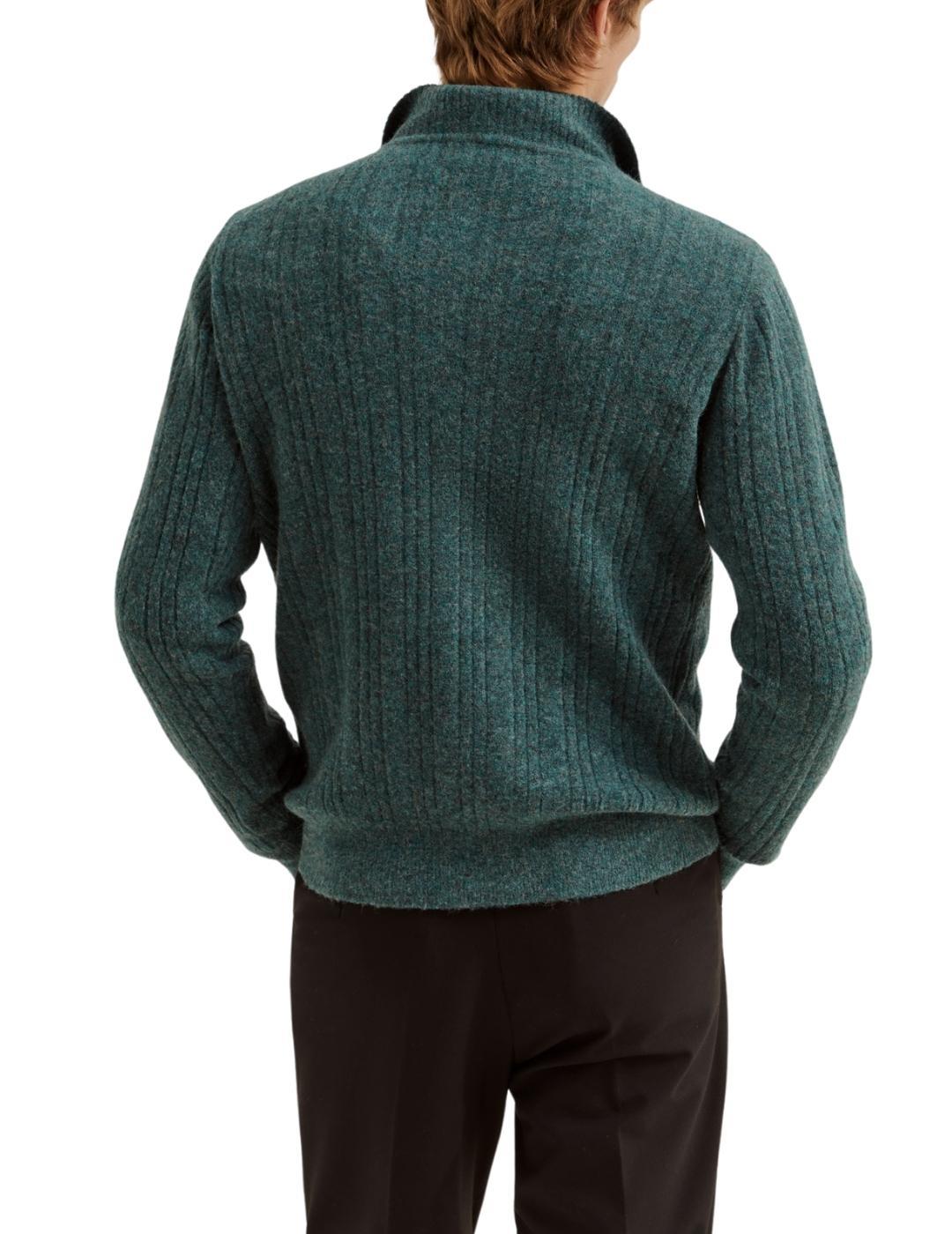 Jersey de punto Lion of Porches acanalado con media cremalle