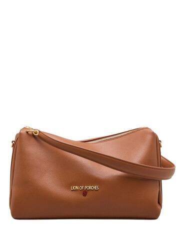 Bolso de hombro Lion of Porches color cuero de mujer