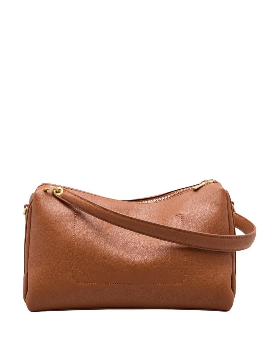 Bolso de hombro Lion of Porches color cuero de mujer