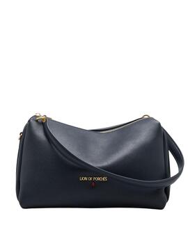 Bolso de hombro Lion of Porches color azul marino de mujer