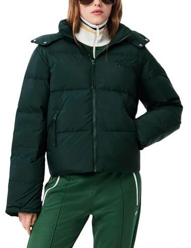 Chaqueta Lacoste con capucha acolchada de corte holgado