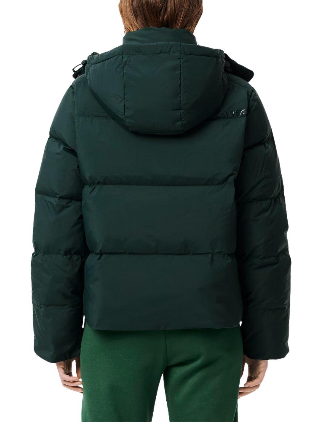 Chaqueta Lacoste con capucha acolchada de corte holgado