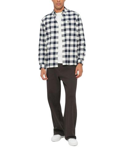 Camisa Lacoste de popelin con estampado a cuadros de hombre