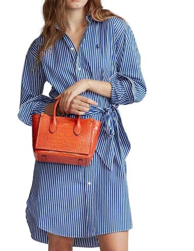Vestido Polo Ralph Lauren camisero de rayas de algodón