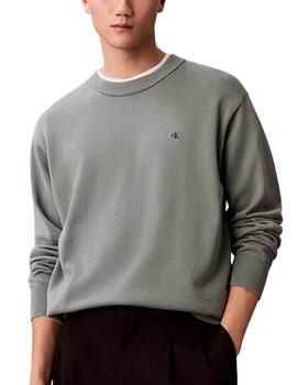 Jersey Calvin Klein holgado de algodón y cuello redondo