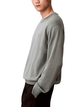 Jersey Calvin Klein holgado de algodón y cuello redondo