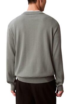 Jersey Calvin Klein holgado de algodón y cuello redondo