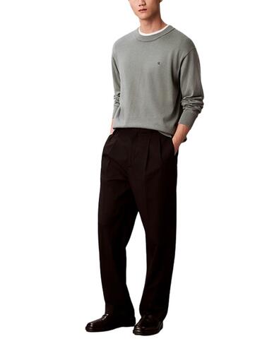 Jersey Calvin Klein holgado de algodón y cuello redondo