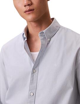 Camisa Calvin Klein con botones Oxford clásica de color liso