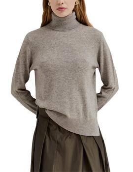 Jersey Lion of Porches de cuello vuelto mujer gris