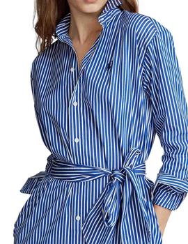 Vestido Polo Ralph Lauren camisero de rayas de algodón