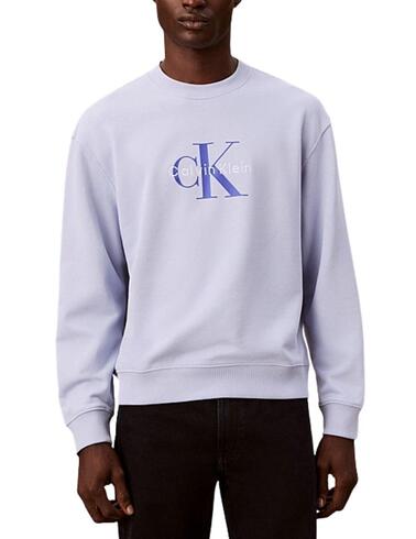 Sudadera Calvin Klein corte holgado para hombre en celeste