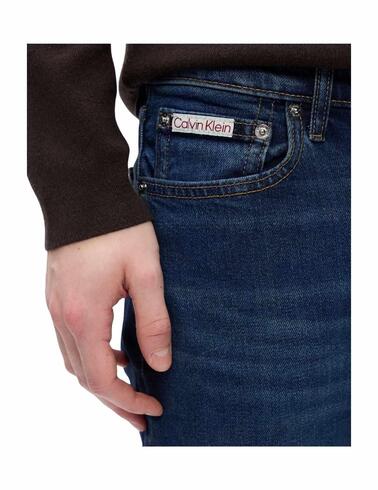 Pantalón vaquero Calvin Klein azul slim taper de hombre