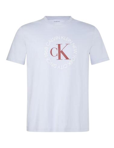 Camiseta Calvin Klein de manga corta en celeste de hombre