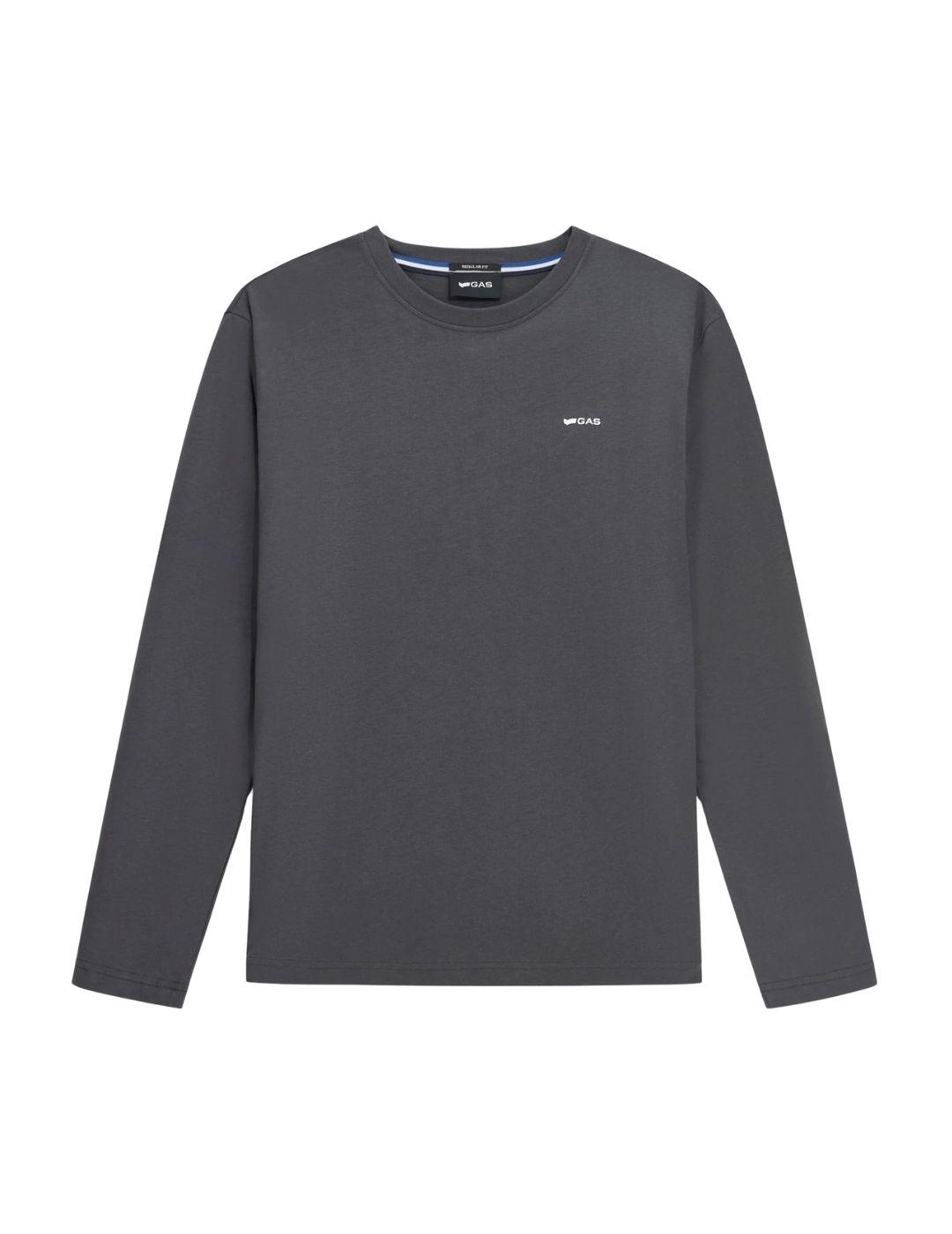 Camiseta Gas Jeans Dharis de manga larga para hombre gris