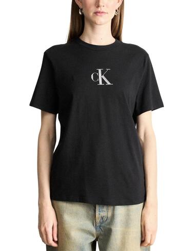 Camiseta Calvin Klein de manga corta con logotipo de mujer
