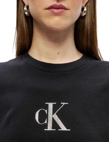 Camiseta Calvin Klein de manga corta con logotipo de mujer
