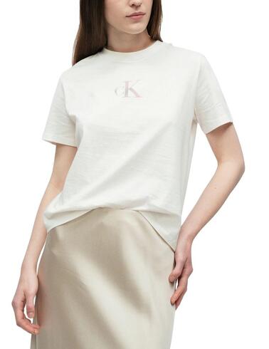 Camiseta Calvin Klein de manga corta con logotipo de mujer