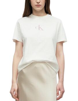 Camiseta Calvin Klein de manga corta con logotipo de mujer