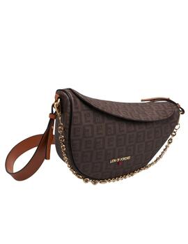 Bolso de hombro Lion of Porches de media luna con monograma