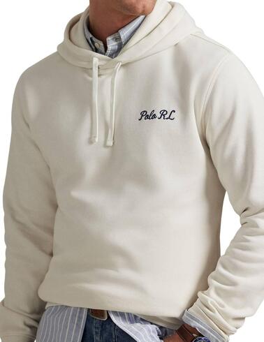 Sudadera Polo Ralph Lauren blanca con capucha Polo Bear
