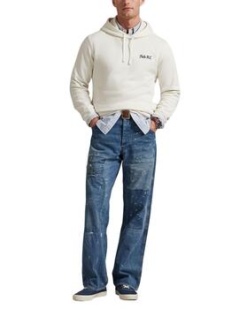 Sudadera Polo Ralph Lauren blanca con capucha Polo Bear