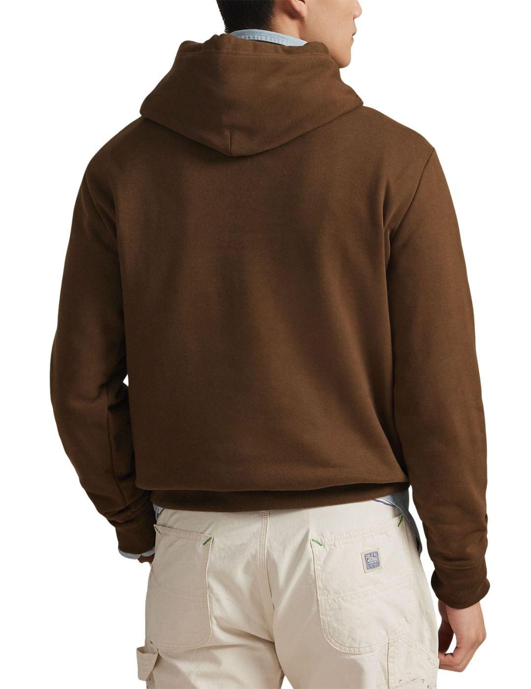 Sudadera Polo Ralph Lauren con capucha en marrón de hombre