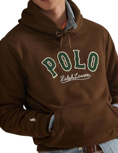Sudadera Polo Ralph Lauren con capucha en marrón de hombre