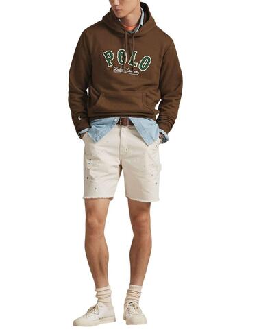Sudadera Polo Ralph Lauren con capucha en marrón de hombre