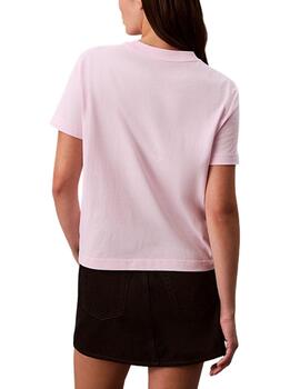 Camiseta Calvin Klein slim fit de mujer en rosa