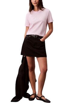 Camiseta Calvin Klein slim fit de mujer en rosa