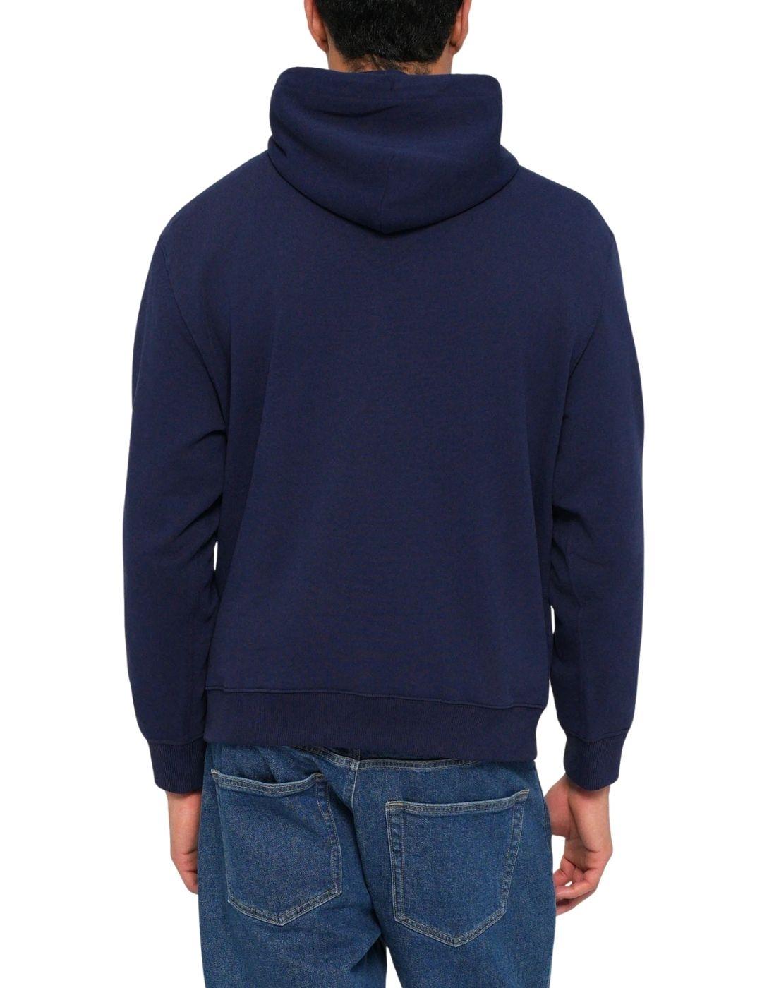 Sudadera Calvin Klein marino con capucha para hombre