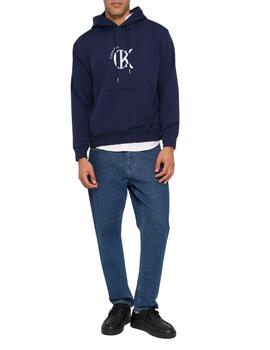 Sudadera Calvin Klein marino con capucha para hombre