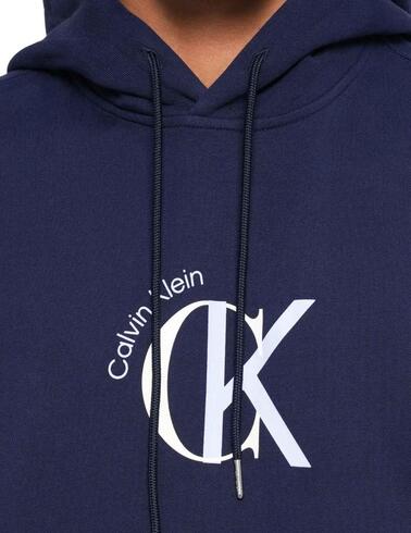 Sudadera Calvin Klein marino con capucha para hombre