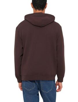 Sudadera Calvin Klein marrón con capucha para hombre