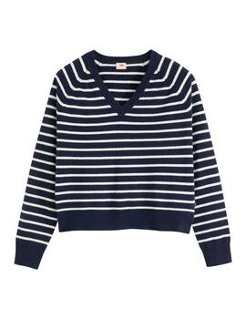 Jersey de rayas Levi's® de cuello pico a rayas para mujer