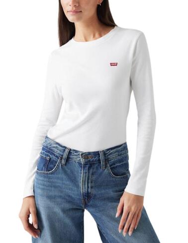 Camiseta Levi's® de cuello redondo para mujer en blanco