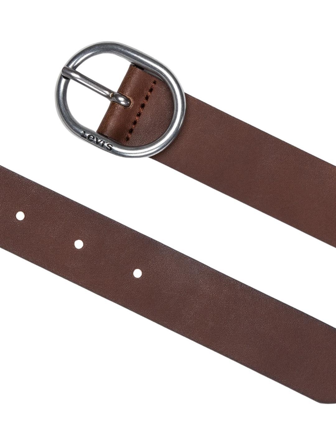 Cinturón Levi's® Hermosilla de cuero unisex en marrón