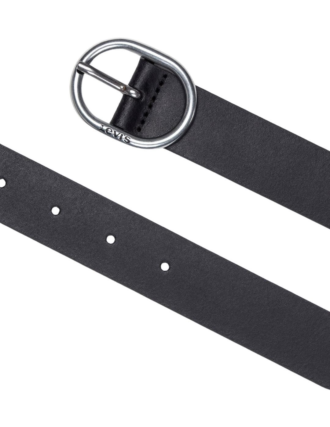Cinturón Levi's® Hermosilla de cuero unisex en negro