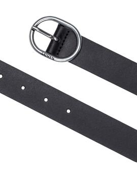Cinturón Levi's® Hermosilla de cuero unisex en negro