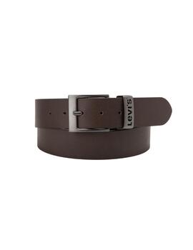 Cinturón Levi's® Ashland unisex de cuero marrón