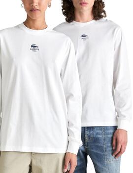 Camiseta Lacoste de manga larga unisex con logo en el pecho