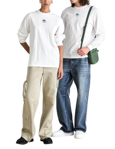 Camiseta Lacoste de manga larga unisex con logo en el pecho