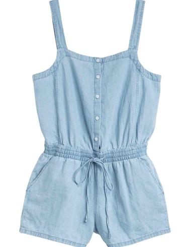 Mono vaquero Levi's® Amelia Romper para mujer