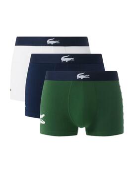 Pack de 3 calzoncillos Lacoste de algodón elástico