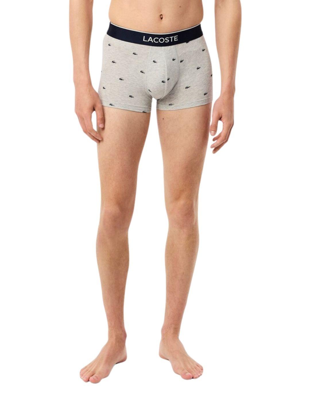 Pack de 3 calzoncillos Lacoste de algodón elástico