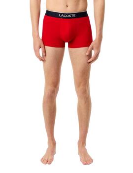 Pack de 3 calzoncillos Lacoste de algodón elástico